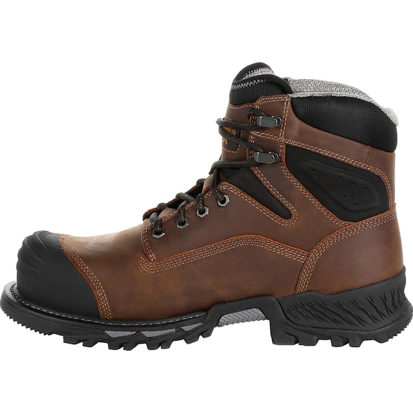 Georgia Boot Rumbler, Men's Composite Toe Work Boot, Black/Brown, 8, M, GB00284 - GB00284
