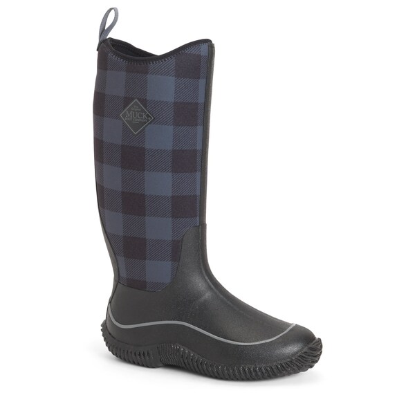 Muck Boot Co Women's Hale Tall Rubber Boot, Plain Toe, 15" Height, Plaid, 5 - HAW-1PLD-BLK-050