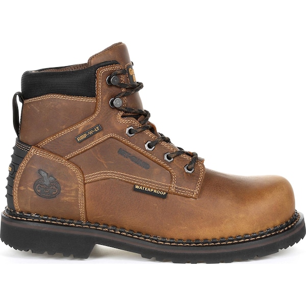 Georgia Boot Men's Met-Guard Waterproof Work Boot, 9 M, Steel Toe, Brown, GB00322 - GB00322