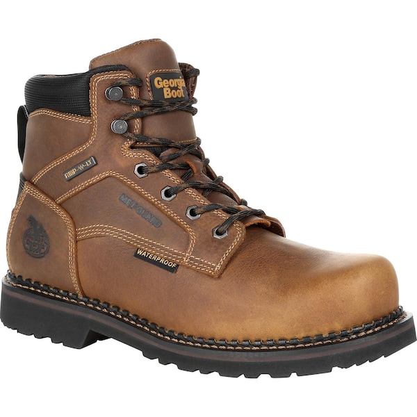 Georgia Boot Men's Met-Guard Waterproof Work Boot, 8.5 M, Steel Toe, Brown, GB00322 - GB00322