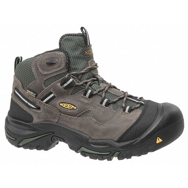 Keen Men's Hiker Boot, 8 D, Steel Toe, 5 in H, Gray, 1011243 - 1011243