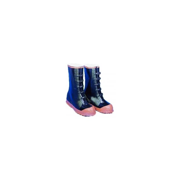 Mutual Industries Over-the-Shoe 5 Buckle Artic Boots, PK2, Rubber, black, 8 - M14501-8-5