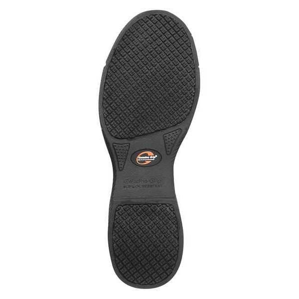 Genuine Grip Men's Athletic Shoe, 10.5 D, Leather, 4 in Height, Black - 1600-10.5M