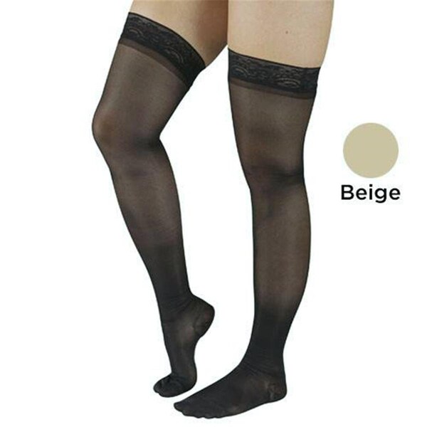 Blue Jay 20-30 mmHg Stay Up Top Count Firm Surgical Weight Stockings Thigh High, Beige - Medium - BJ381BLM