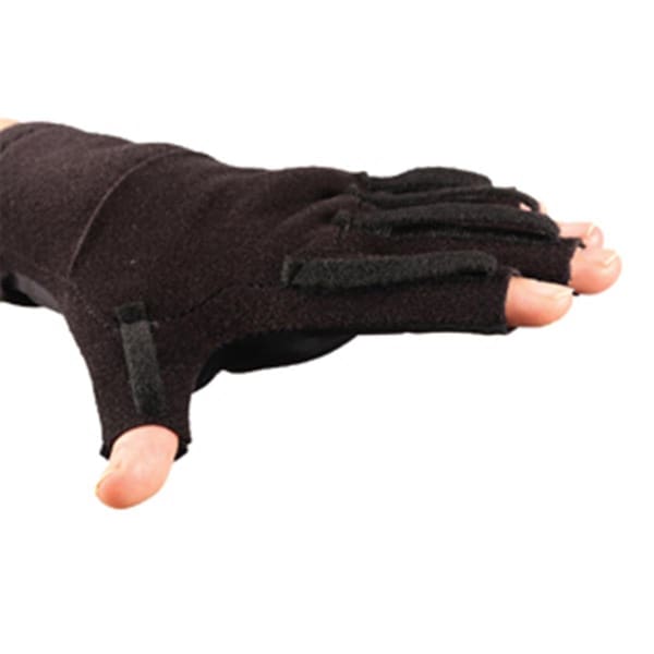 Sigvaris -1202-DGR-R Dorsal Pocket Glove with Doffing Loops for Right Side - Black, Medium Regular - SIGVARIS-1202-DGR-R