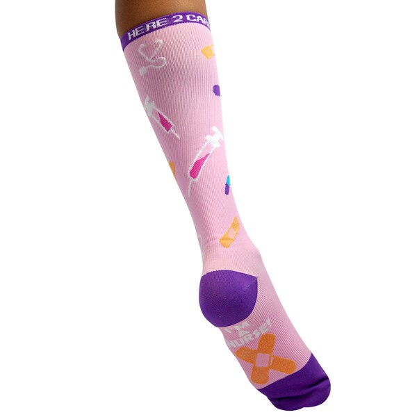 Zayaan Health Here 2 Care Compression Socks, Pink, PR - BLZH-CSHN-6P