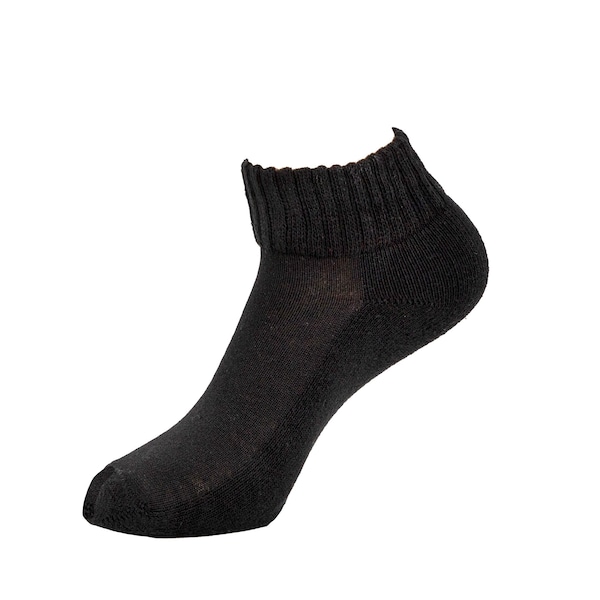 Railroad Sock Women's Quarter Socks, Size 5-10, Black, 3PK - 622