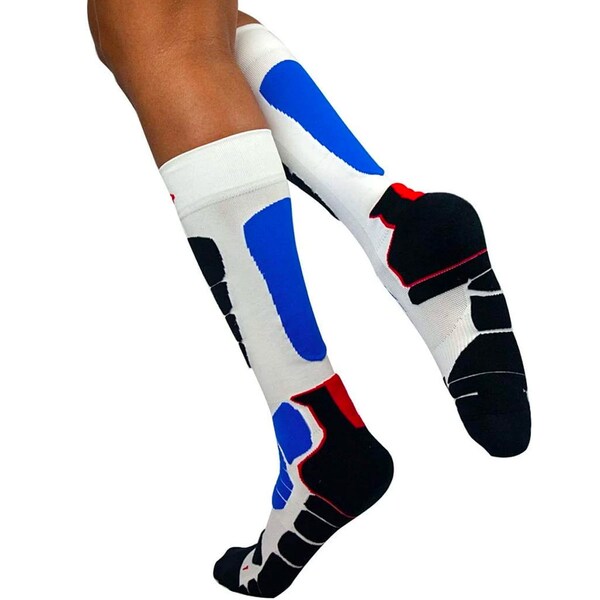 Zayaan Health Sports Pro Compression Socks, White, PR - BLZH-CSSP-V-1W