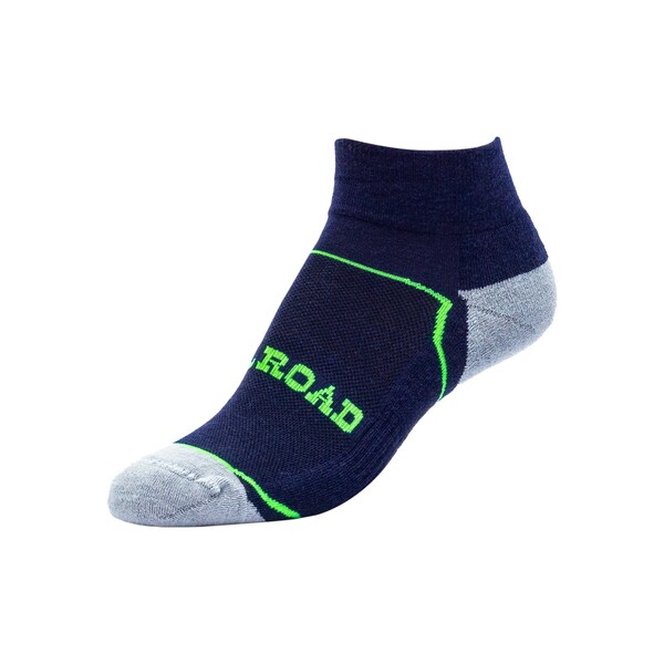 Railroad Sock Outdoor Quarter Socks, Size 5-10 W/4-7.5 M, Grey/Lime, 2PK - OD291QULI