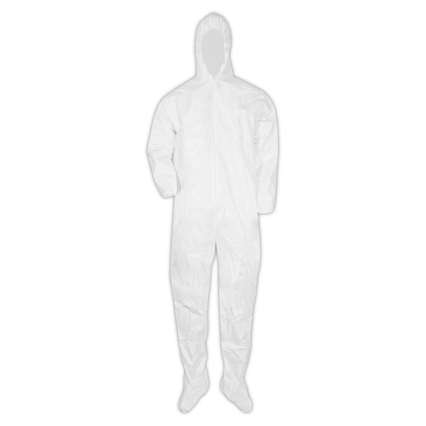 Magid EconoWear CVCHB8MCP Microporous Coveralls with Attached Hood and Boots, 25case - CVCHB8MCP-XXXL