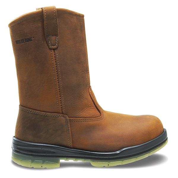 Wolverine Work Boots, 9, EW, Brown, Steel, Men's, PR - W03258