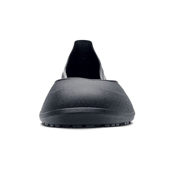 Shoes For Crews Overshoes, Plain Toe, Rubber, 2 in Height, Pull On Closure, SFC Mighty Grip Sole, Black, L - 50-L
