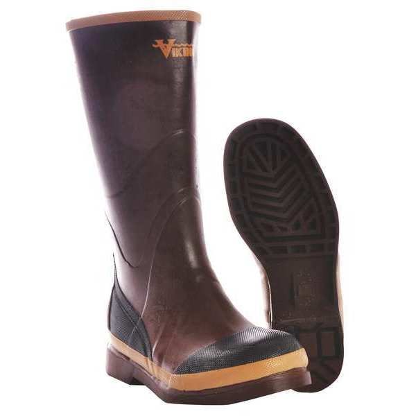 Viking Unisex Viking(R) Tall Rubber Boots, Plain Toe, 16" Height, Brown, 13 - VW29-13