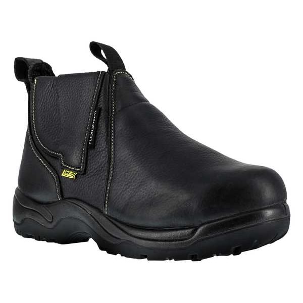 Florsheim Men's Chelsea Boot, 5 1/2 D, Steel Toe, 6 in H, Black, FE690 - FE690
