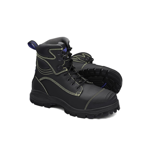 Blundstone Steel Toe Lace Up, Water Resistant, Bump Cap, Metarsal Guard, Puncture Resistant, Black, Au Size 9. - 994-095