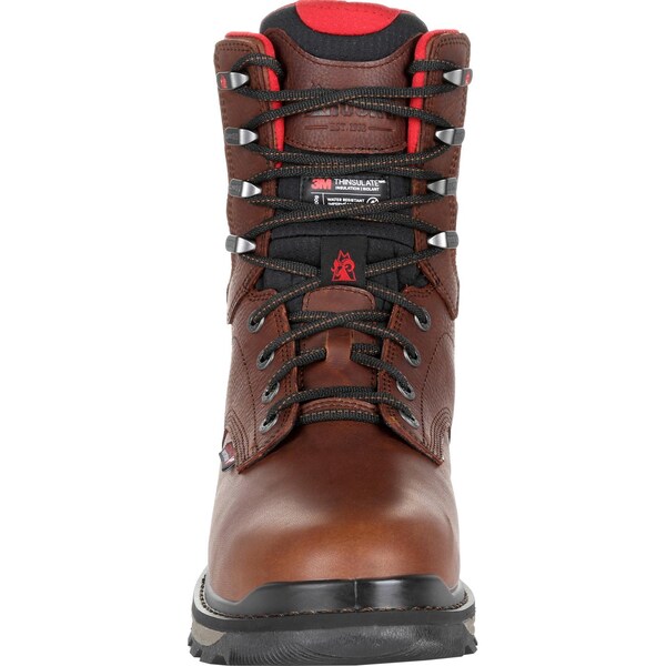 Rocky Rams Horn, Men's 6 in Composite Toe Insulated Work Boot, Dark Brown, 9, W, RKK0284 - RKK0284