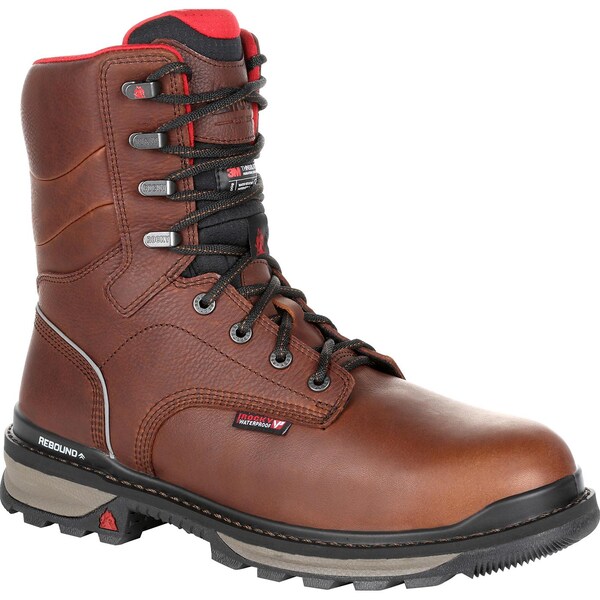 Rocky Rams Horn, Men's 6 in Composite Toe Insulated Work Boot, Dark Brown, 9, W, RKK0284 - RKK0284