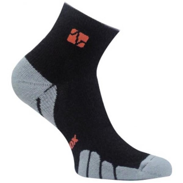 Vitalsox Vitalsox VT 0910T Tennis Classic Quarter Medium Weight Socks; Black-Silver - Extra-Large - VT0910T_BK-SL_XLG