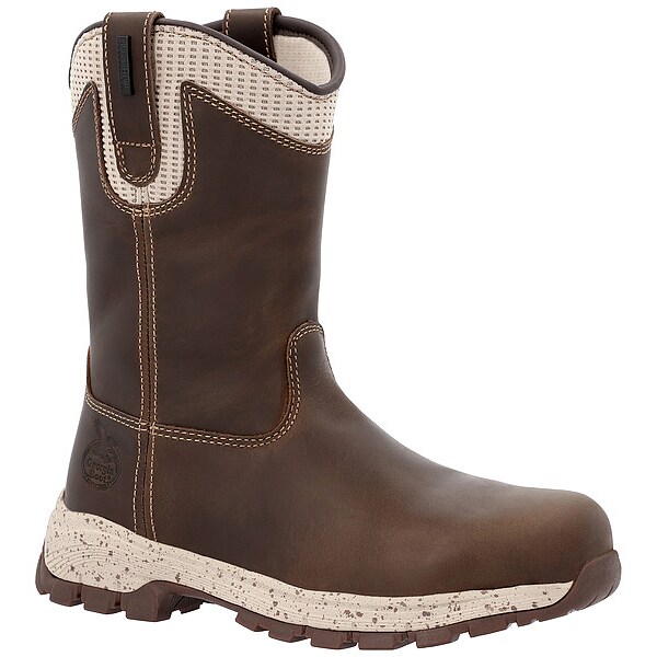 Georgia Boot Women's Wellington Boot, 11 M, Alloy Toe, 10 in H, Dark Brown, GB00557 - GB00557