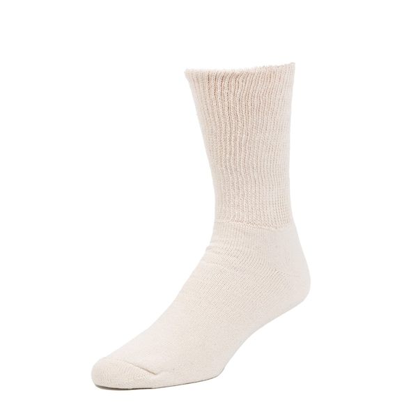 Railroad Sock Men's HealthTrak Therapeutic Crew Socks, Size 6-12 M, Natural, 2PK - 991 NA
