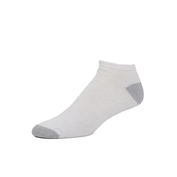 Railroad Sock Men's No Show Socks, Size 6-12 M, White, 6PK - 6066