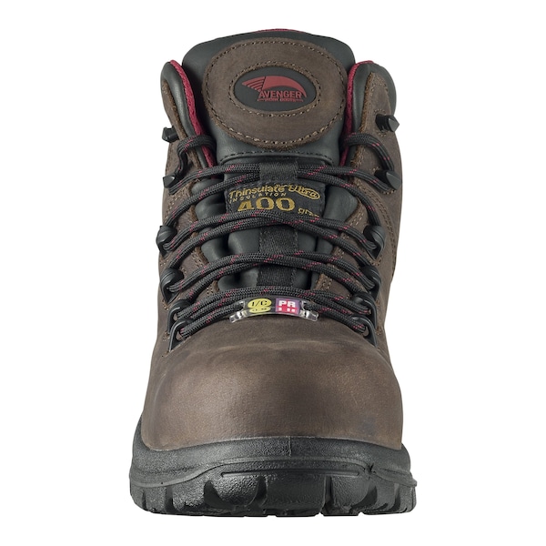 Avenger Safety Footwear Men's Composite Toe Work Boot, Brown, 9.5, Medium, A7228 - A7228-9.5M