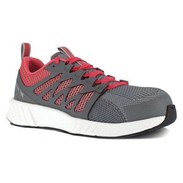 Reebok Women's 3 in Composite Toe Athletic Shoe, Gray/Red, 6 1/2, W, RB312 - RB312