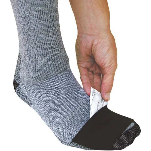 Heat Factory Outdoor Socks, Mid-Calf, Mens, L, Gray, PR - 1502