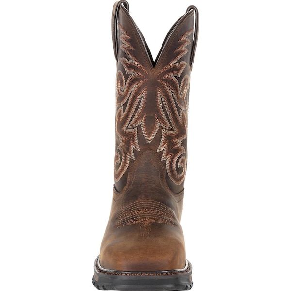 Durango Men's Waterproof Western Work Boot, 10 M, Steel Toe, 11 in H, Burly Brown, DDB0206 - DDB0206