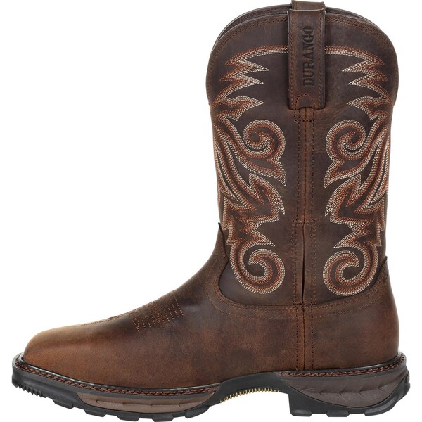 Durango Men's Waterproof Western Work Boot, 10 M, Steel Toe, 11 in H, Burly Brown, DDB0206 - DDB0206