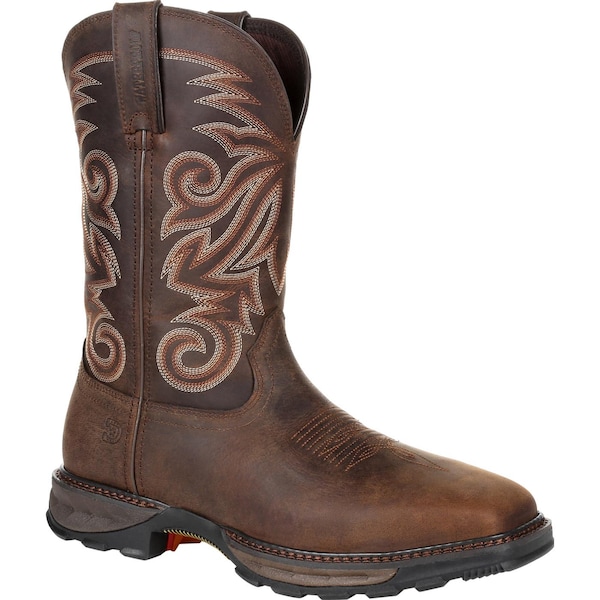 Durango Men's Waterproof Western Work Boot, 10 M, Steel Toe, 11 in H, Burly Brown, DDB0206 - DDB0206