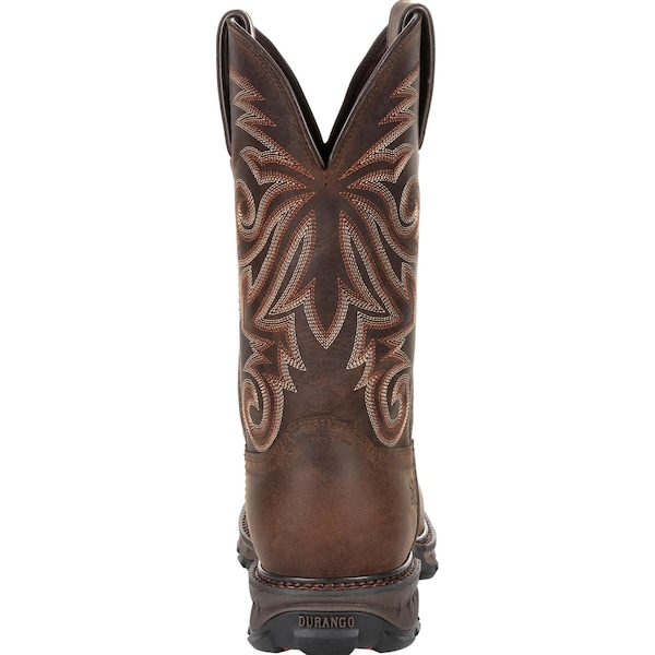 Durango Men's Waterproof Western Work Boot, 10 M, Steel Toe, 11 in H, Burly Brown, DDB0206 - DDB0206