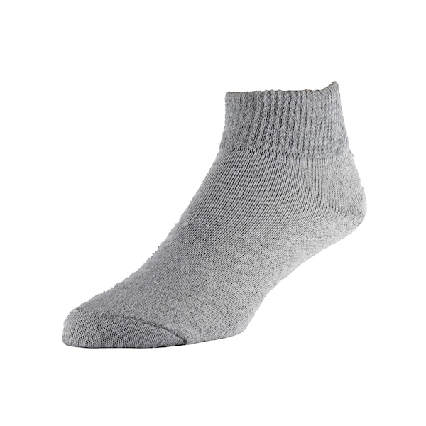 Railroad Sock Women's HealthTrak Therapeutic Quarter Socks, Size 5-10, Grey, 3PK - 639 GY