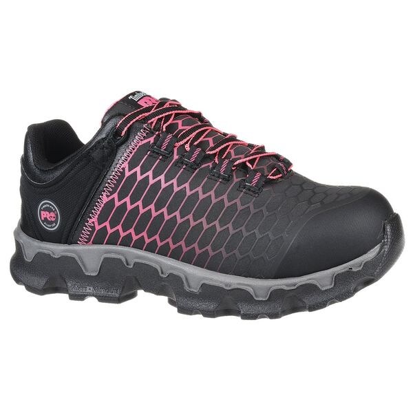Timberland Pro Women's Athletic Shoe, Alloy Toe, Microfiber Upper, Polyurethane Outsole, Lace Up, Black/Pink, 7 W - TB0A1I5Q001