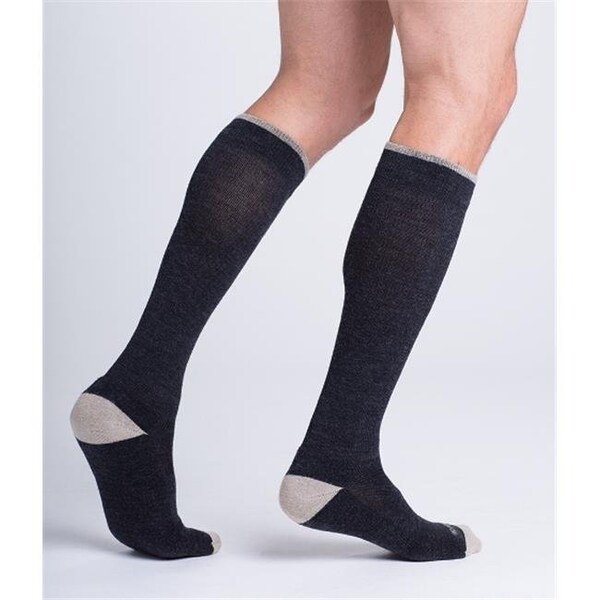 Sigvaris Sigvaris Merino Outdoor Performance 422CLL12 20-30mmHg Closed Toe; Calf Socks - Charcoal; Long Large - 422CLL12