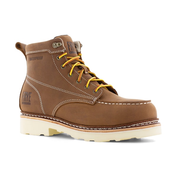 Frye Supply Mens Brown Steel Toe 6 in Waterproof, 10 W, 5 H, Brown - FR40302