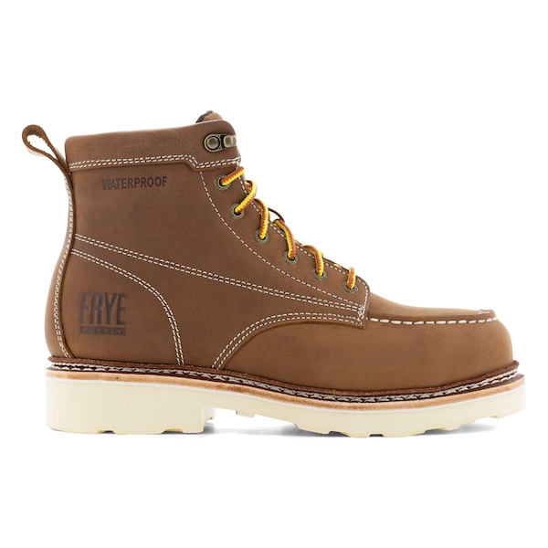 Frye Supply Mens Brown Steel Toe 6 in Waterproof, 10 W, 5 H, Brown - FR40302