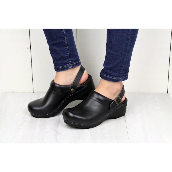 Sanita INGRID Women's Open Back Clog in Black, Size 8.5-9, PR - 1500038W-002-40
