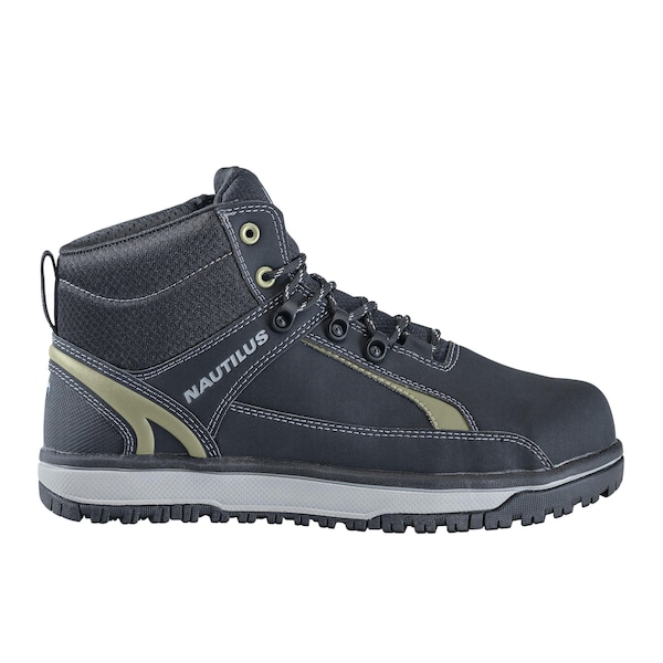 Nautilus Safety Footwear Men Aluminum Toe Size 8.5 URBAN AT, MENS PR, Black, Olive, 8.5, Medium - N1463-8.5M