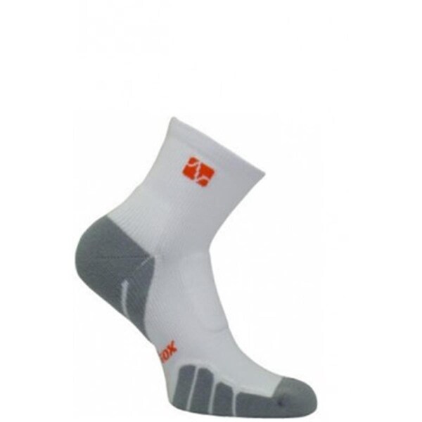 Vitalsox VT 0910T Tennis Classic Quarter Medium Weight Socks- White-Silver - Medium - VT0910T_WT-SL_MD