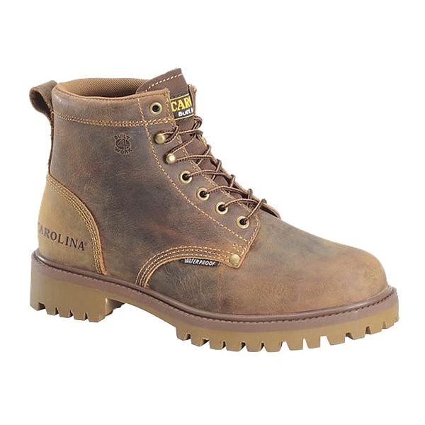Carolina Shoe Men's 6-Inch Work Boot, 10 1/2 D, Steel Toe, 6 in H, Brown, CA7558 - CA7558