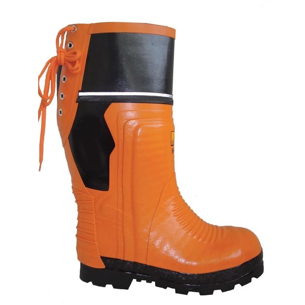 Viking Unisex Class 2 Chainsaw Rubber Boots, 11 Steel Toe, 16 H, Orange/Black, VW64 - VW64-1-11