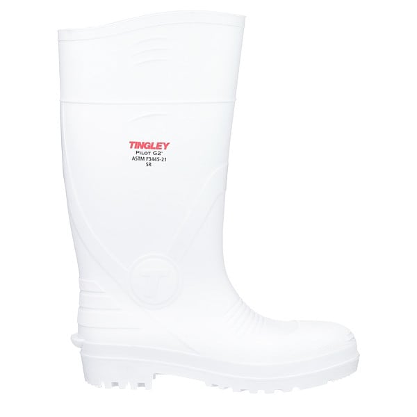 Tingley Unisex Pilot G2 Tall Rubber Boots, Plain Toe, White, M6/W8 - 31168