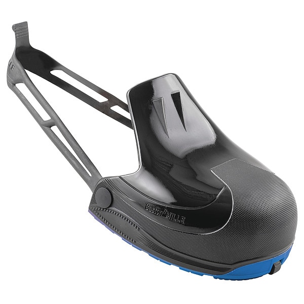Gaston Mille Overshoes, Composite Toe, 1 1/2 in Height, Slip On Closure, Slip Resistant Sole, Black, L - MLPC-L