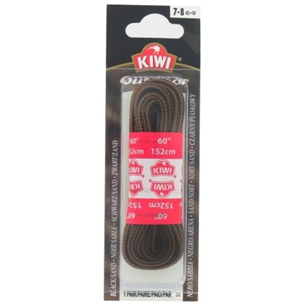 Kiwi Kiwi 60in. Black &amp;amp; Sand Outdoor Shoe Laces  662-032 - Pack of 6 - 662-032
