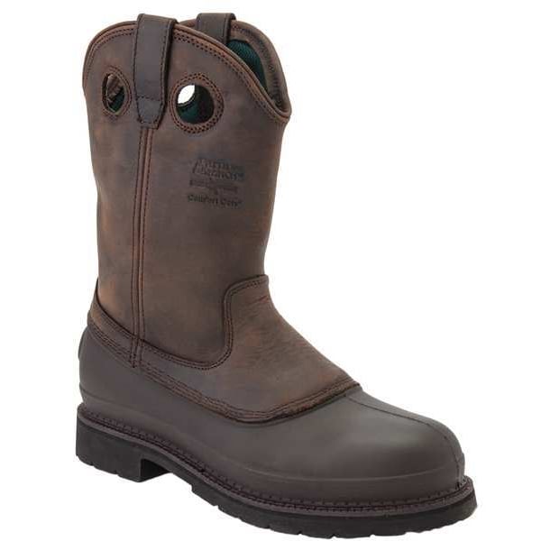 Georgia Boot MUD DOG, Men's Wellington Boot, 13 Wide, Leather, 11 in Height, Mississippi Brown - G5514