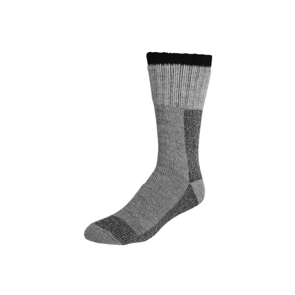 Railroad Sock Men's Wool Single-Stripe Boot Socks, Size 6-12 M, Grey/Black, 1PR - 2964 BK