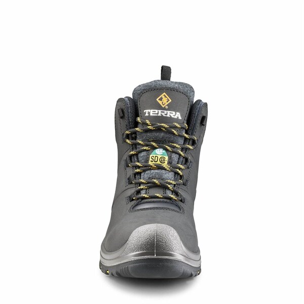Workwear Outfitters Terra Women'S Findlay 6 In. Lace Up Black Wp Esd Composite Toe Work Boot Size 8.5 - 839LBK-8.5