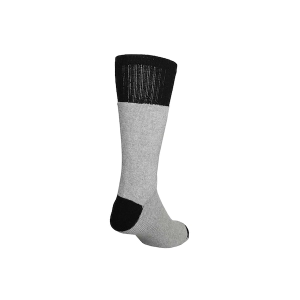 Railroad Sock Men's Midweight Boot Socks, Size 6-12 M, Grey/Black, 2PK - 1200