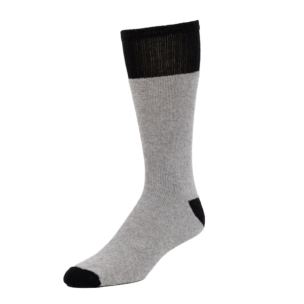 Railroad Sock Men's Midweight Boot Socks, Size 6-12 M, Grey/Black, 2PK - 1200